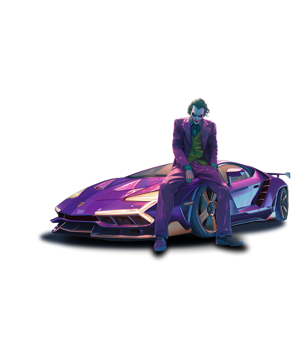 Joker with Lamborghini